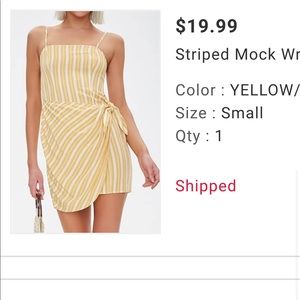 Yellow striped sundress